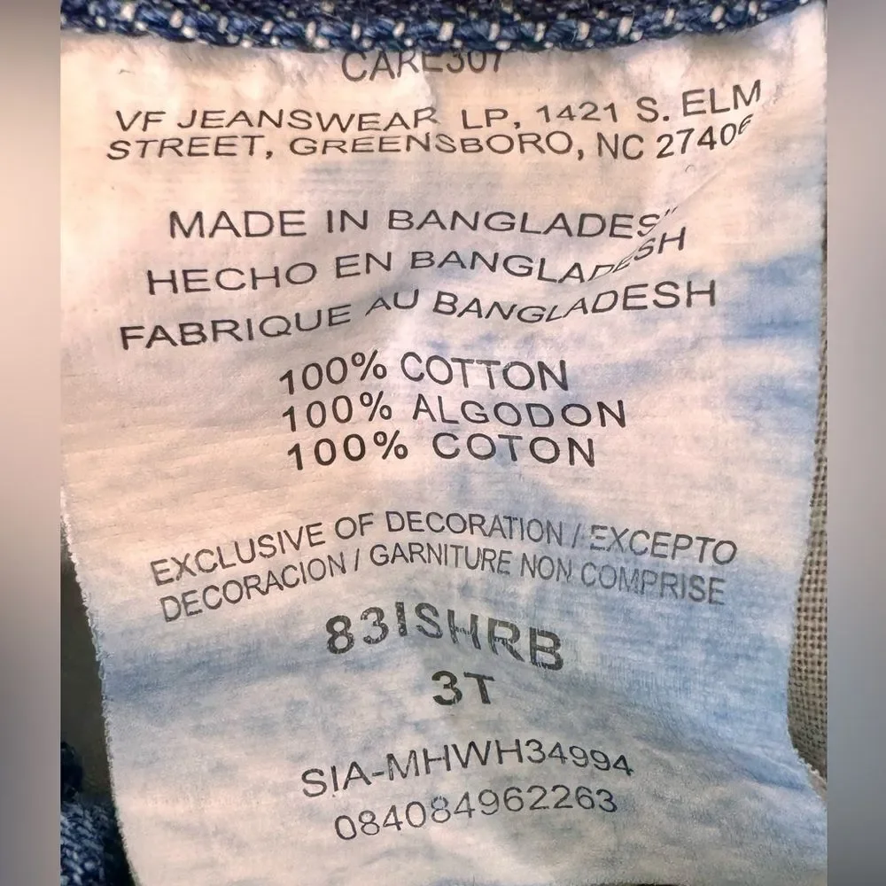 Riders Girls Toddler Kids Embroidered Detail Denim Blue Jeans. 3. 3T.